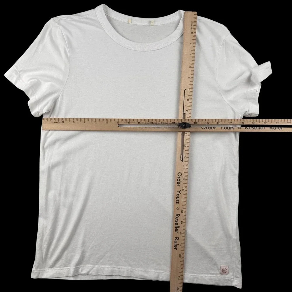 Marine Layer Shirt Womens S White Crew Neck Supima Modal Jersey Tee Made USA
